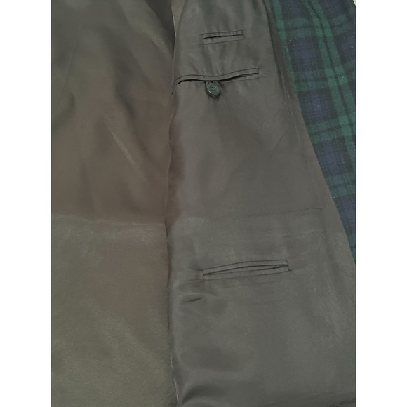 Orvis Jacket Women’s 16 Green Plaid Wool Velvet Coat Vintage USA - Picture 13 of 13